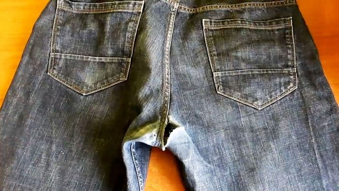 Как зашить потертость между штанин на джинсах Как зашить потертость между штанин на джинсах