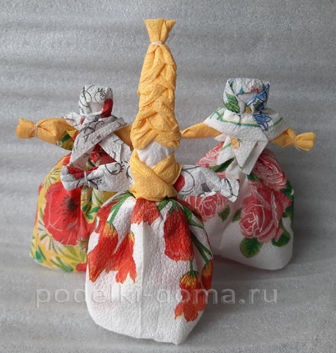 Куклы из бумажных салфеток