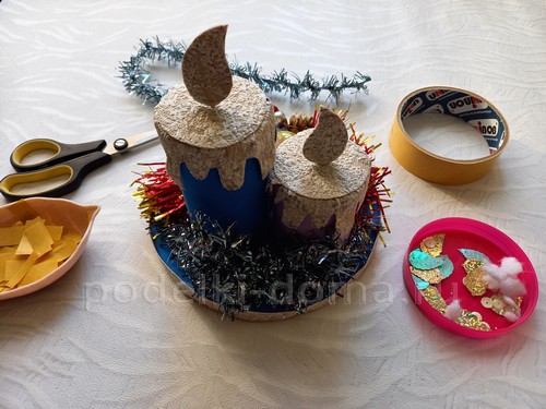 Как сделать свечу из картона и фоамирана — 3 МК Как сделать свечу из картона и фоамирана — 3 МК