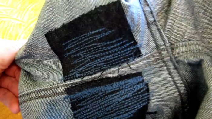 Как зашить потертость между штанин на джинсах Как зашить потертость между штанин на джинсах