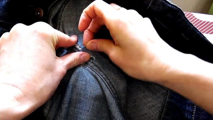 Как зашить потертость между штанин на джинсах Как зашить потертость между штанин на джинсах