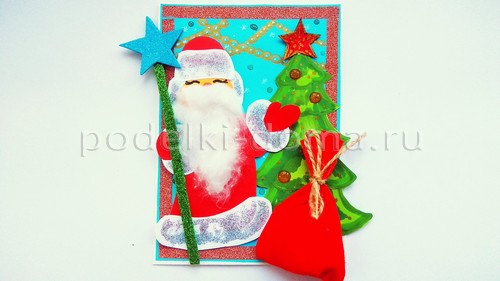Новогодняя открытка «Окошко»