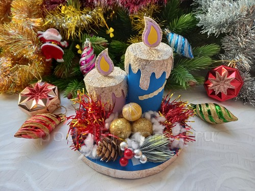 Как сделать свечу из картона и фоамирана — 3 МК Как сделать свечу из картона и фоамирана — 3 МК